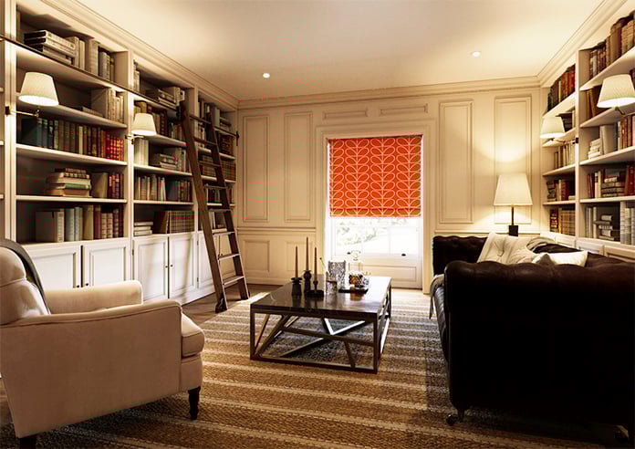 Orla Kiely Jumbo Linear Stem, Persimmon - Twist&Fit Roman Blind - Image 7